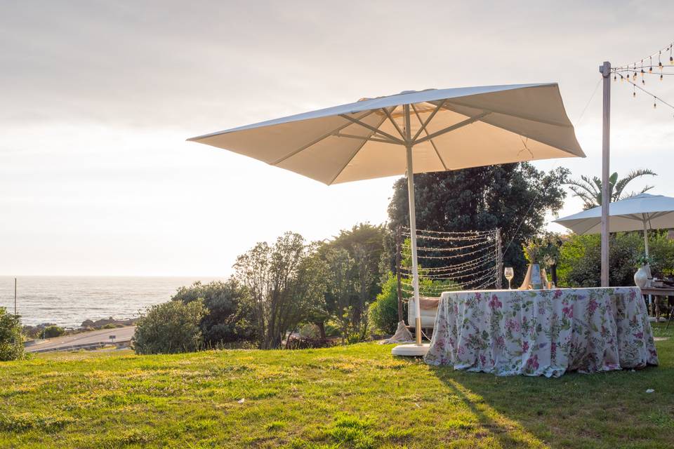 Aperitivo en el jardín