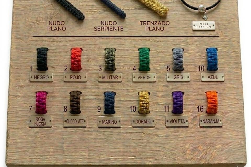 Tipos de nudos y colores