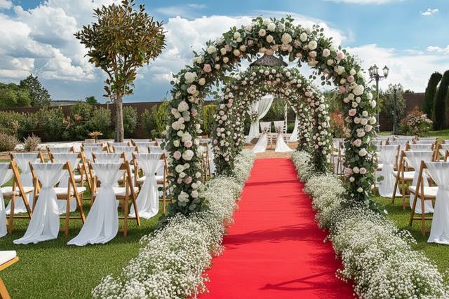 Ceremonia jardín arco florales