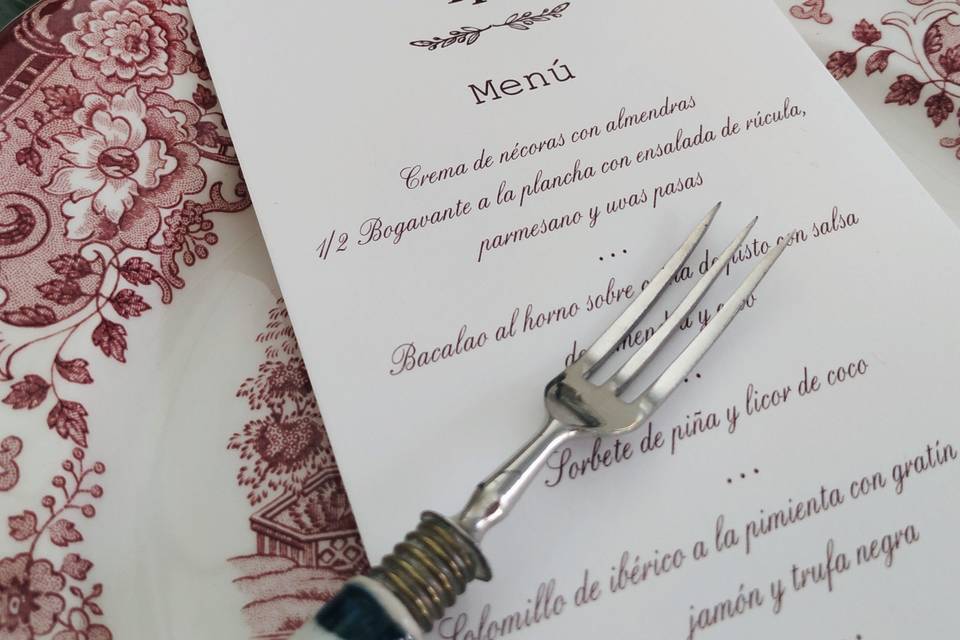 Menú de boda