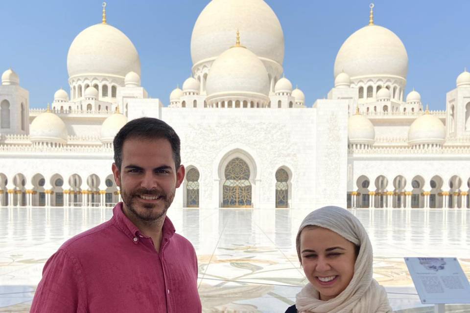 Maria e ismael en abu dabi