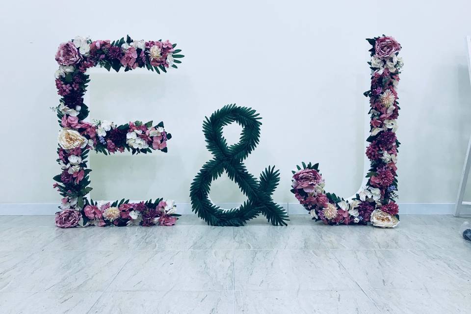 Letras gigantes decoradas