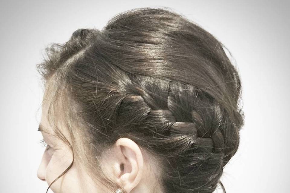 Semirecogido trenzas
