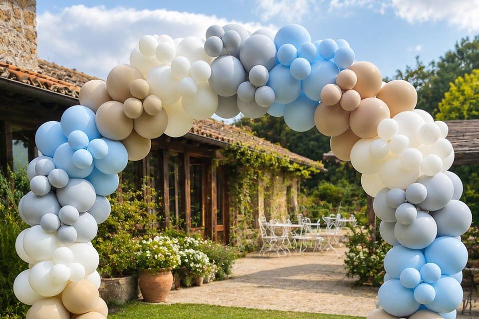 Estructura circular de globos