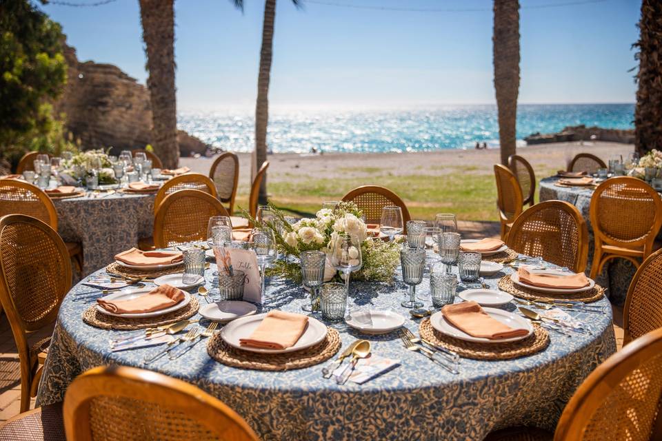Banquete frente al mar