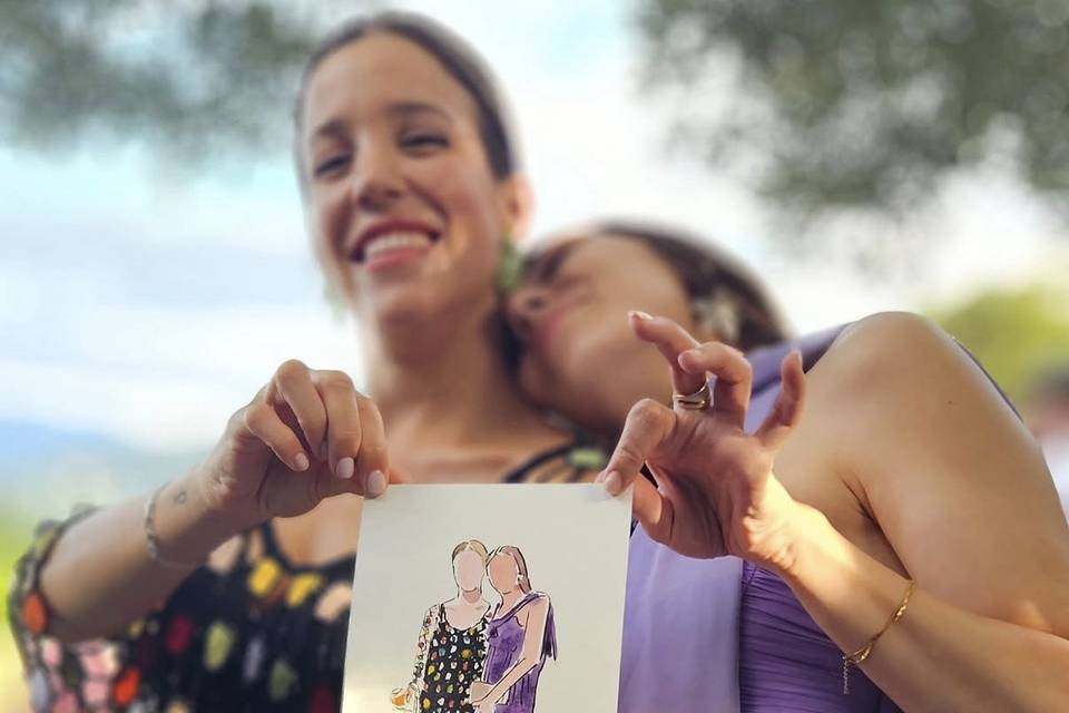 Acuarela de las amigas