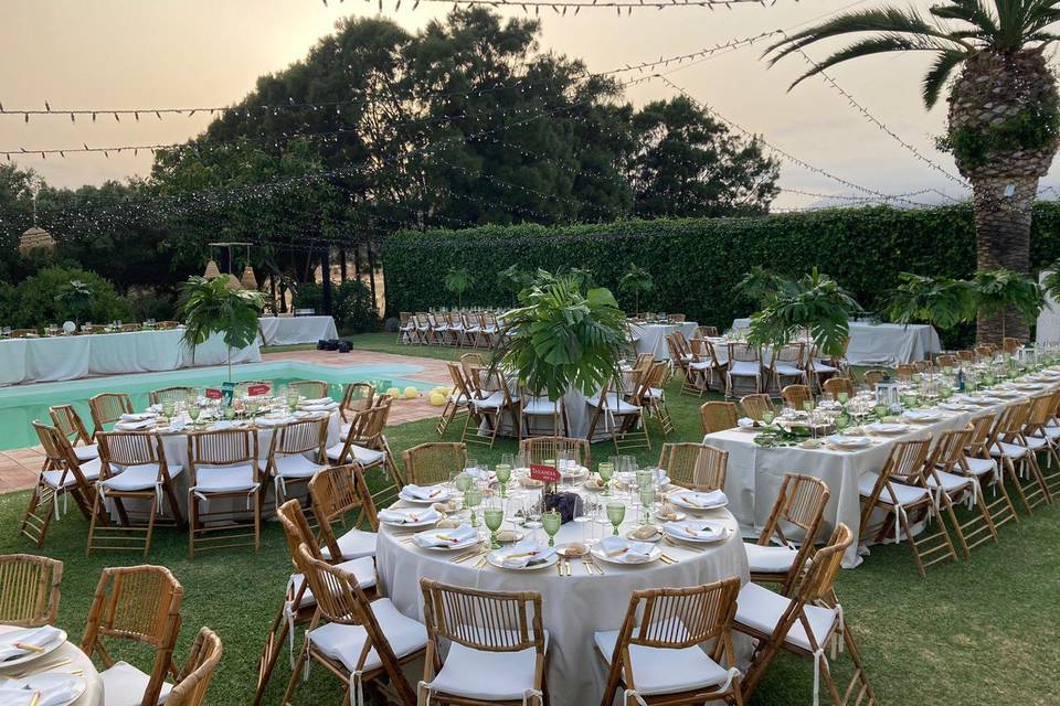 Boda en la piscina