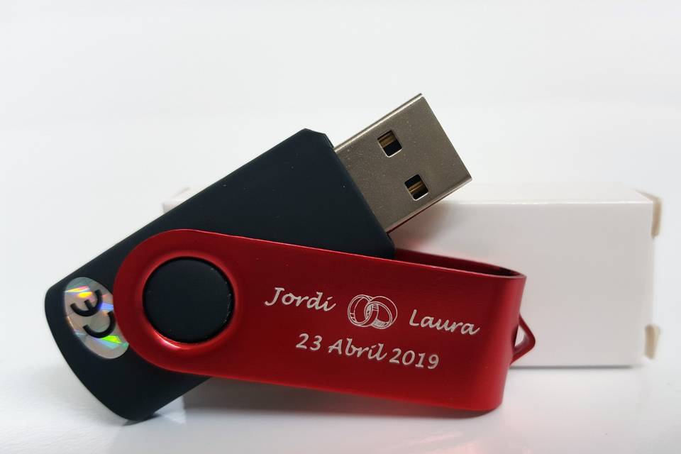 Pendrive personalizado a láser