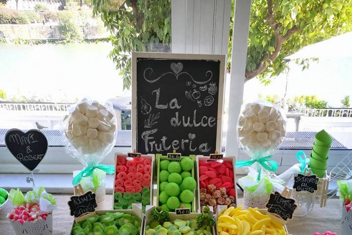 Mesa dulce decorada