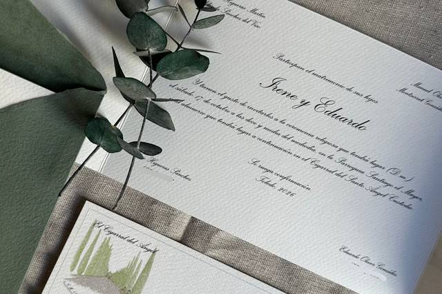 Invitación de boda I&E