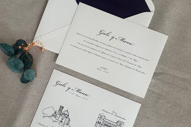 Invitación de boda G&M