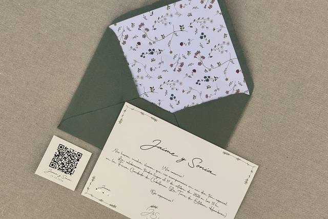 Invitación de boda J&S