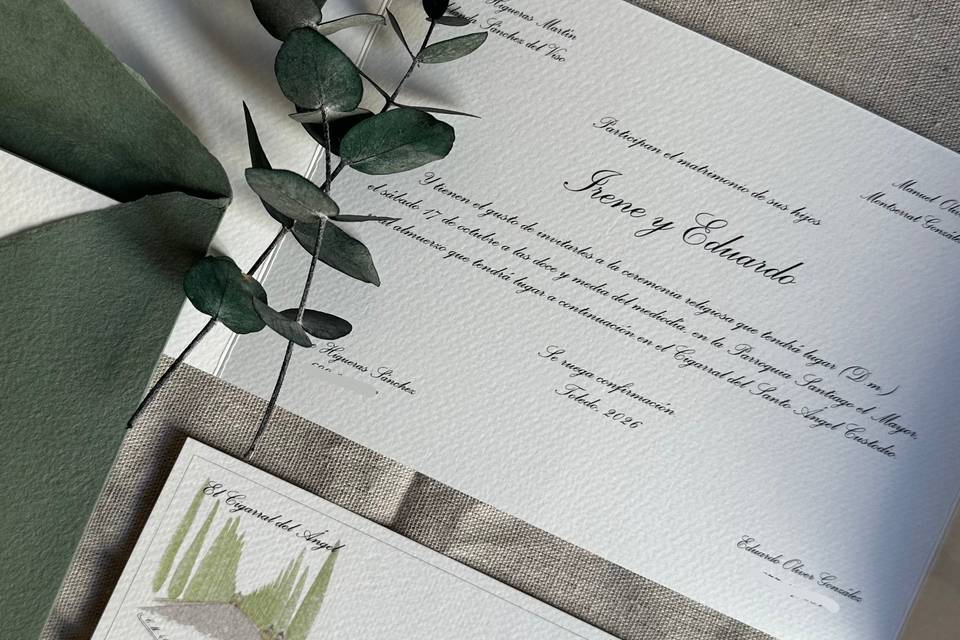 Invitación de boda I&E
