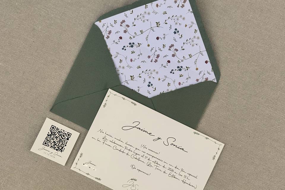 Invitación de boda J&S