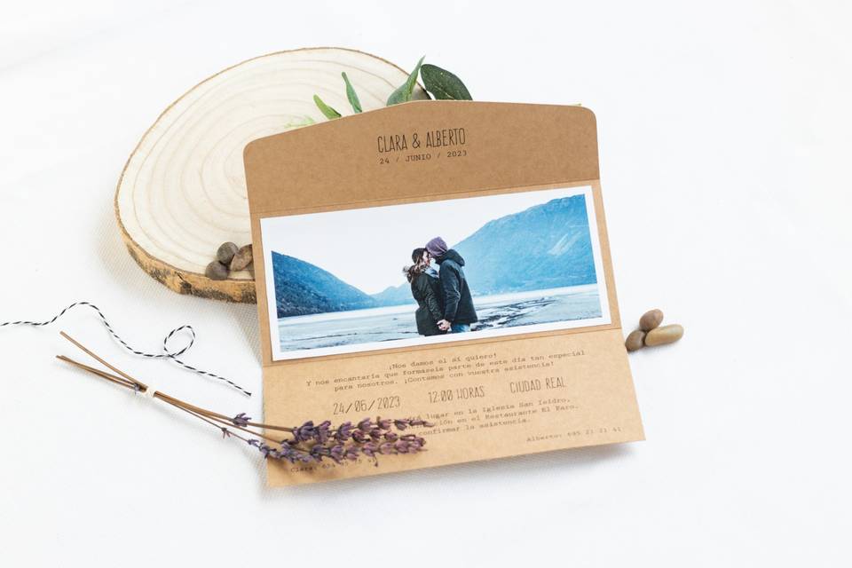 Invitación de boda Adventure