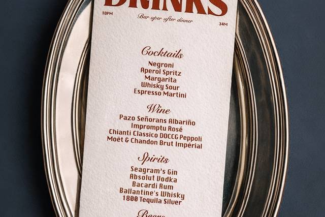 Carta de bebidas ©ELI TWO