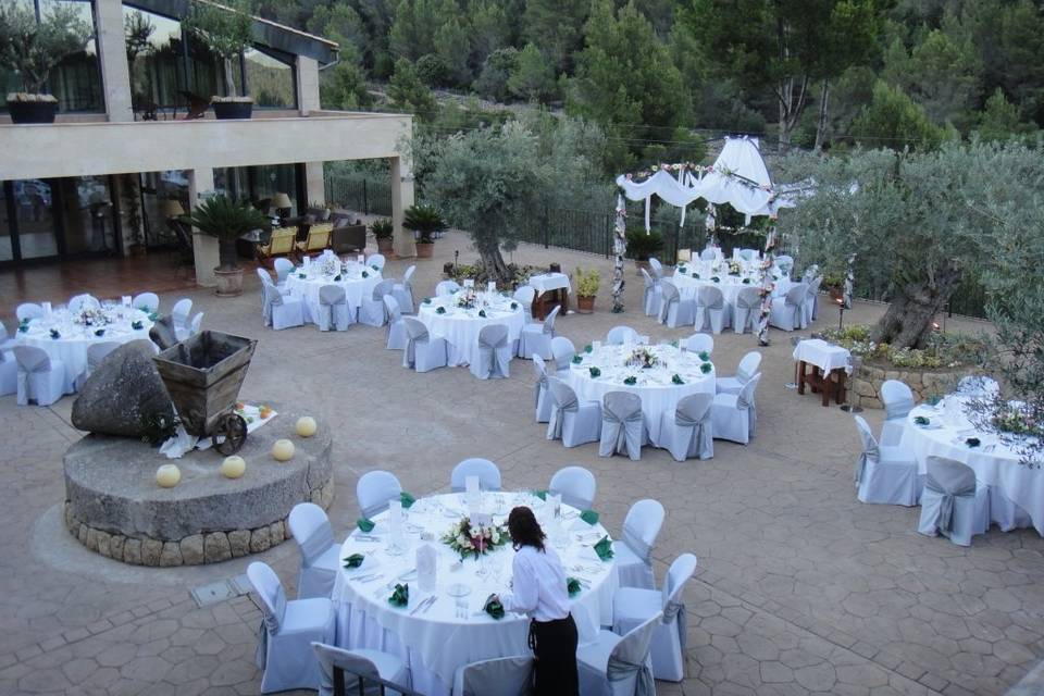 Banquete en la terraza