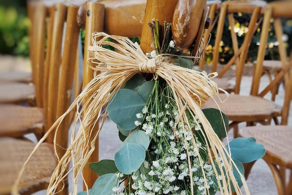 Detalle floral sillas