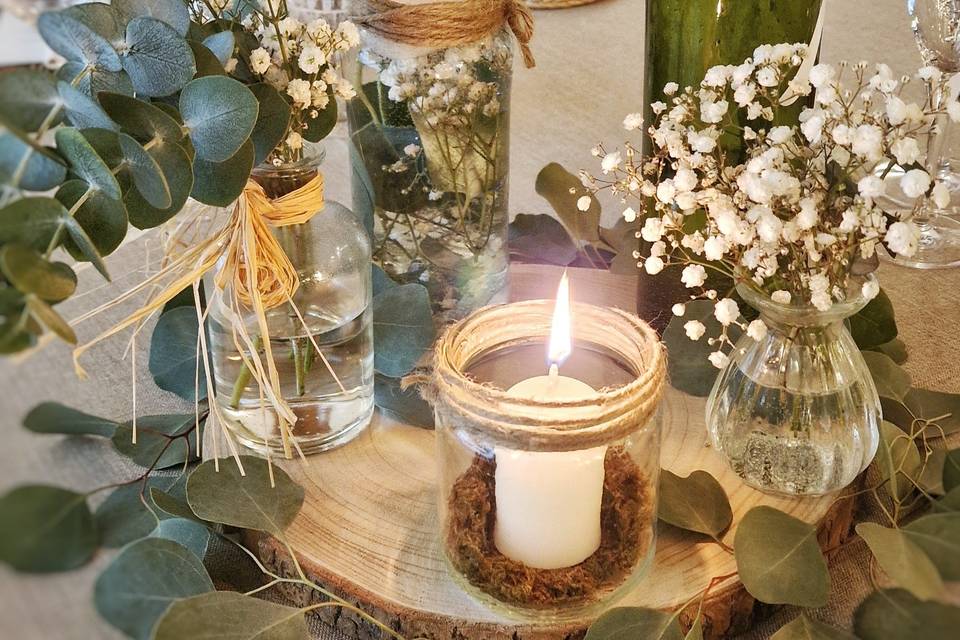 Deco mesa velas