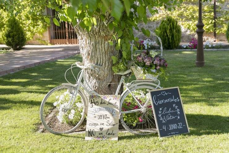 Bienvenida con bici vintage