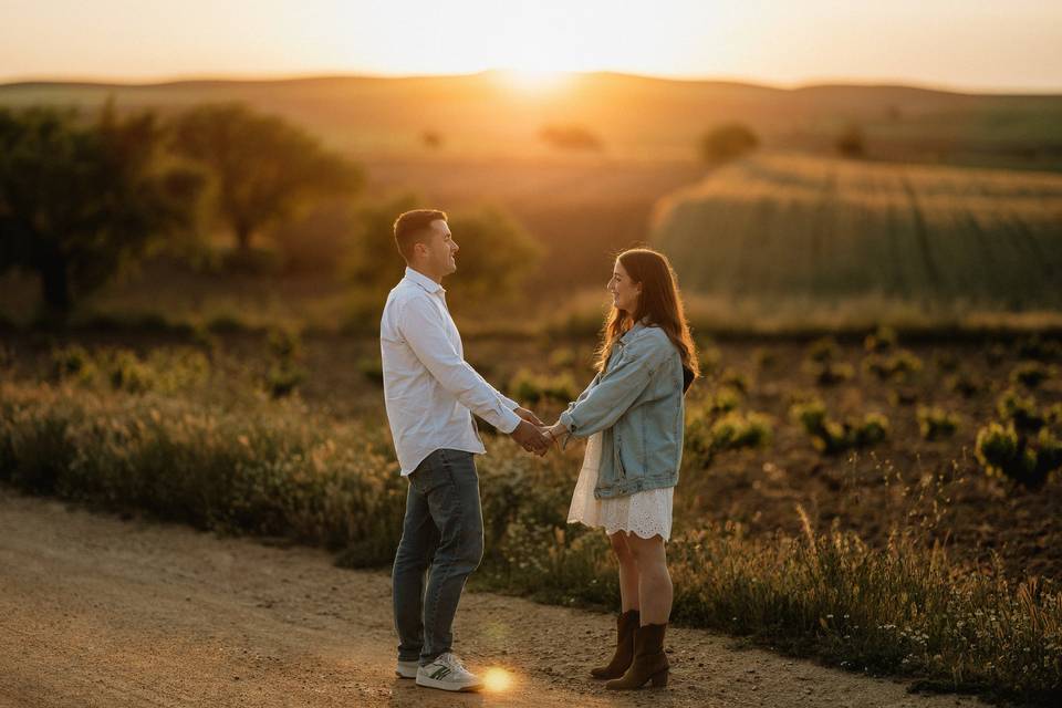 Preboda al atardecer