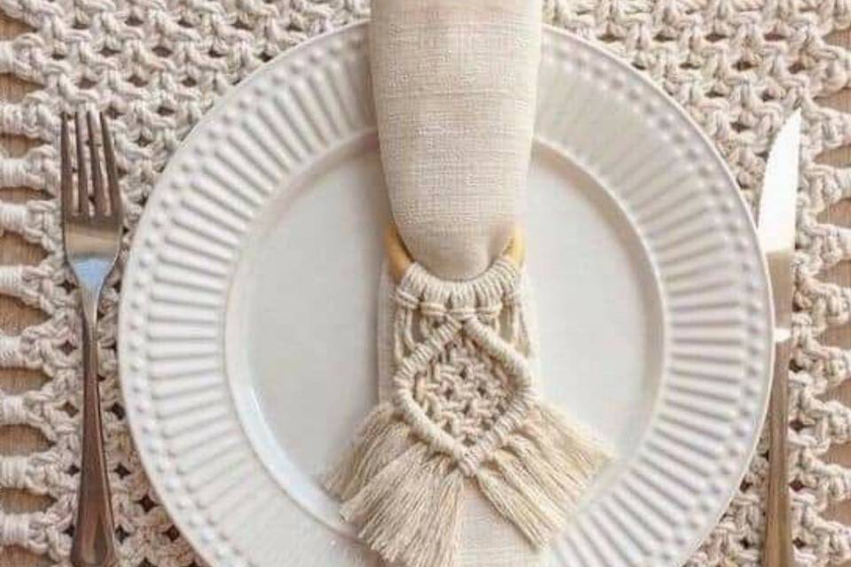 Cubierto de macramé