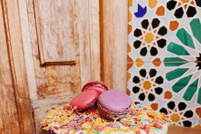 Pastel rainbow macaron