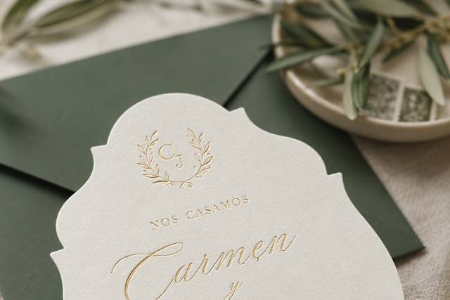 Invitación ovalada