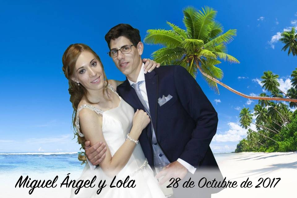 Los novios y los invitados