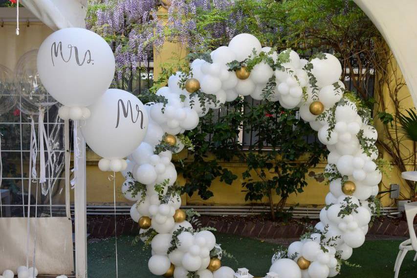 Photocall de aro con globos