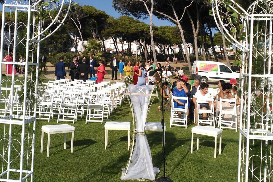 Decoración de boda exterior