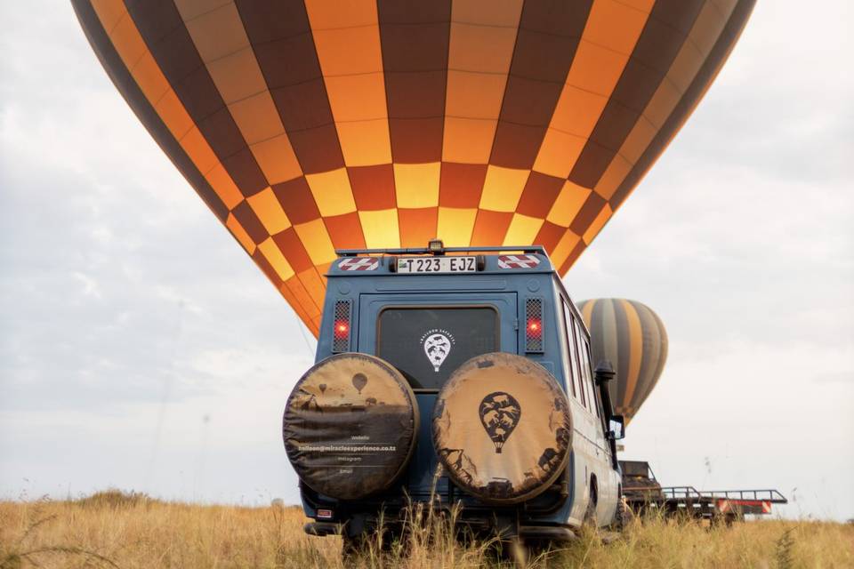 Safari en globo.