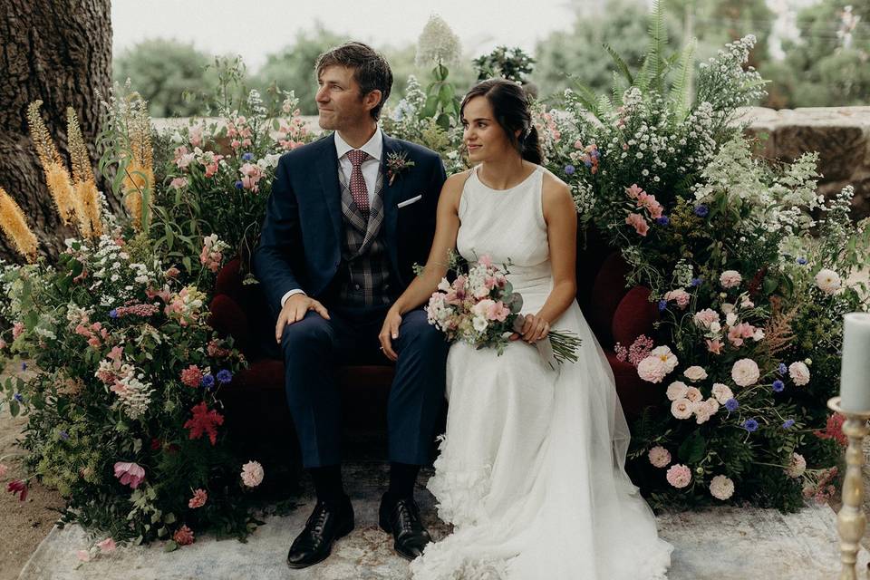 Novios en ceremonia