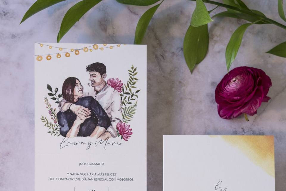 Invitación tríptico personalizada