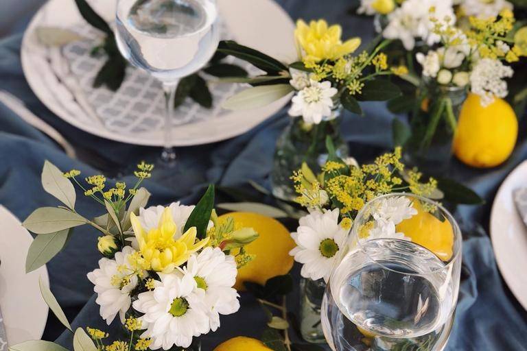 Centro de mesas / boda con limones