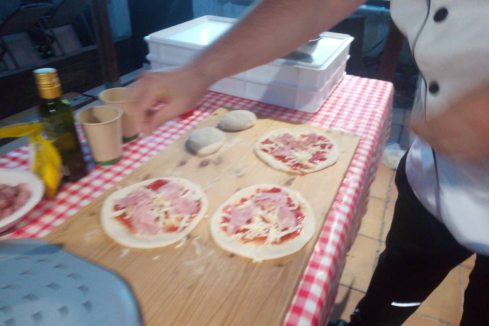Preparación pizzetas