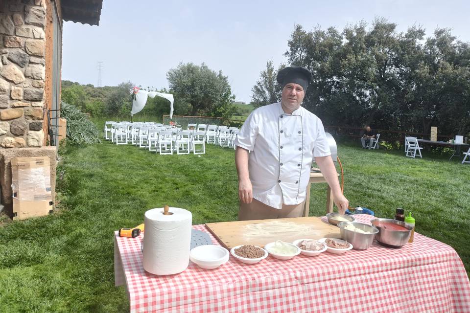 Mesa pizzas bodas