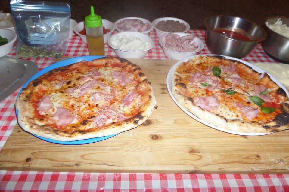 Mesa de pizza para boda