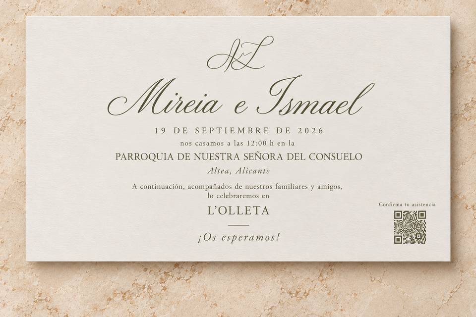 Invitación física