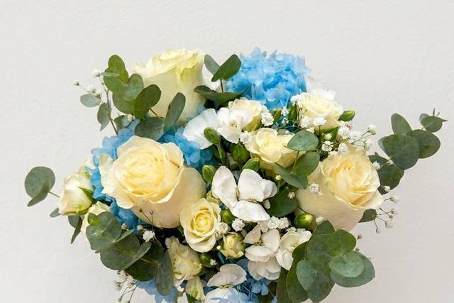 Ramo de novia hortensias