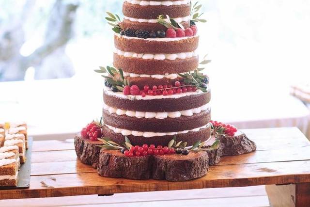 Tarta nupcial naked.