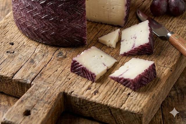 Queso de cabra al vino tinto