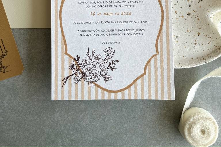Detalles invitacion arcilla