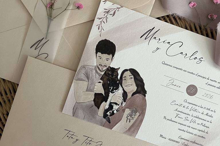 Invitacion de boda personaliza
