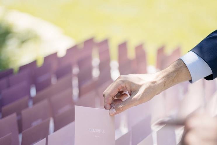 Seating plan con dedicatoria