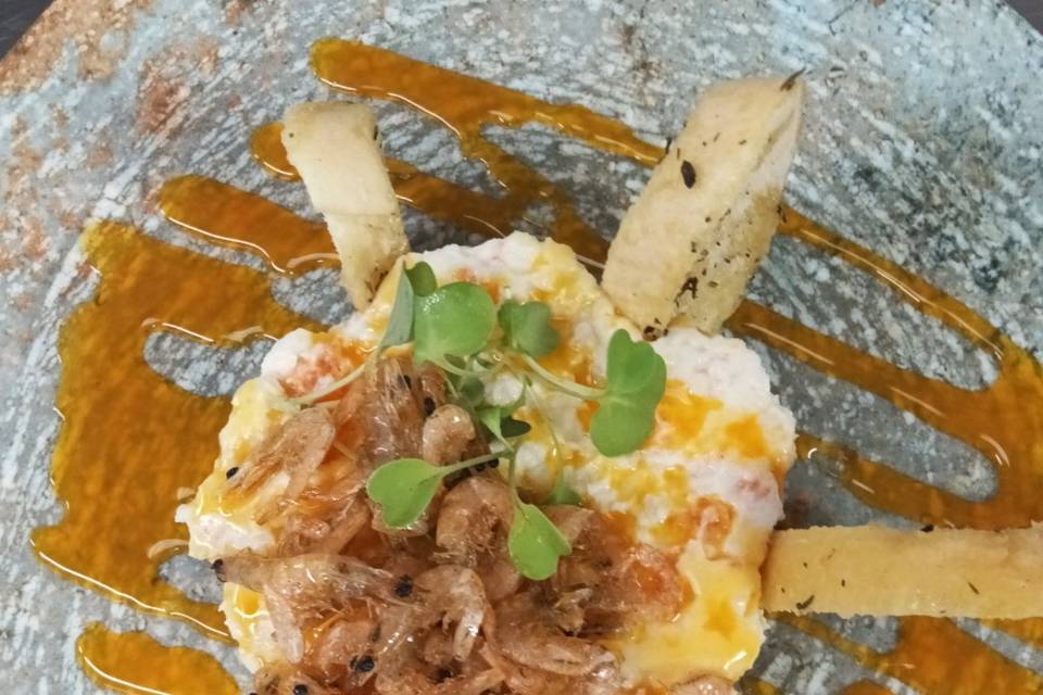 Ensaladilla de pulpo y camaron