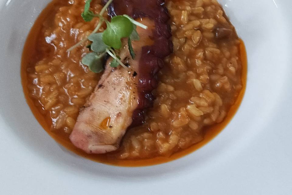 Arroz meloso de pulpo