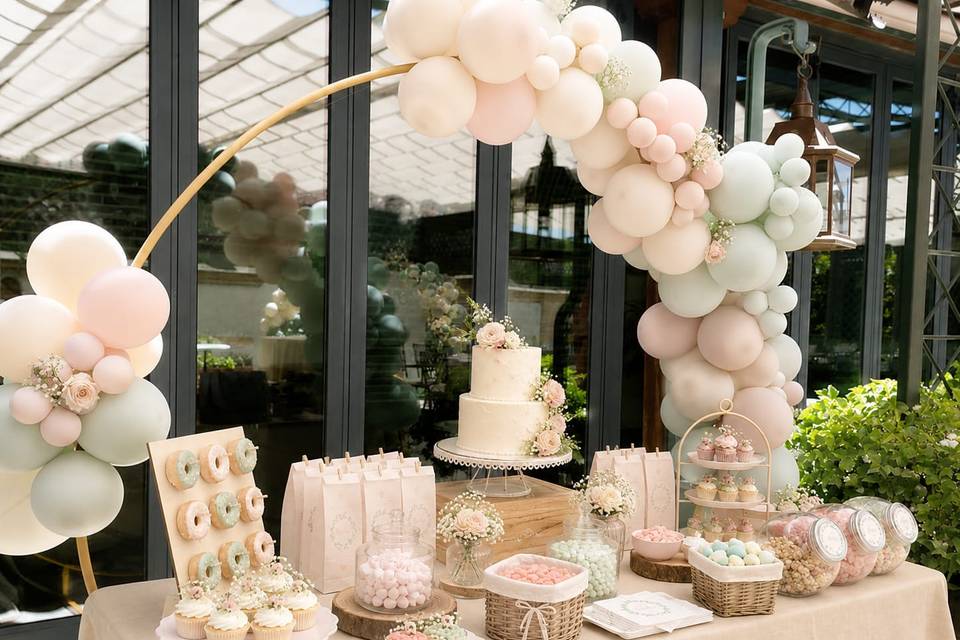 Candy bar con globos
