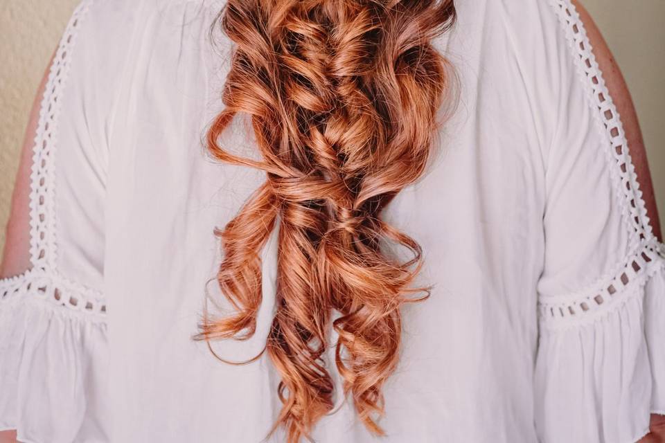 Trenza boho desenfadada