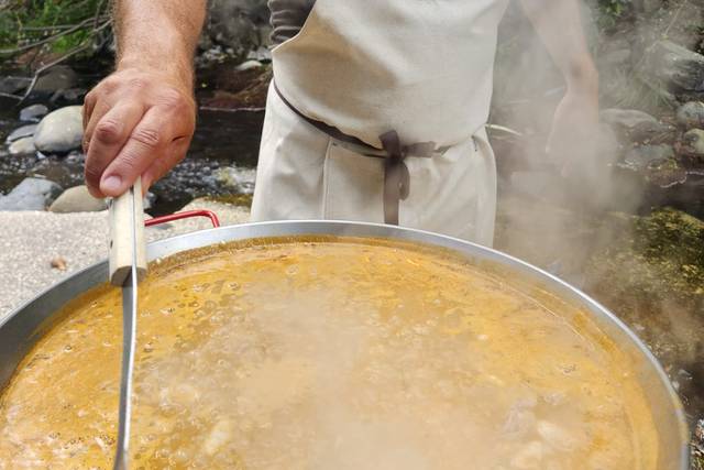 Paella en el bosque